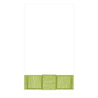 Caspari Ribbon Border Paper Guest Towel Napkins in Green - Four Packs of 15
