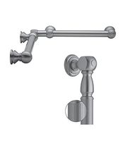 Jaclo G21-24-36-IC-SB Straight Reeded with Finials Grab Bar, Black Nickel
