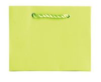 Jillson Roberts Bulk Tiny Tote Gift Bags Available in 11 Colors, Lime Green Matte, 120-Count (BTT941)