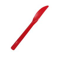 Party Essentials N24508RD Medium-Weight Hard Plastic Plastic Knives, Red (1,200 Count)