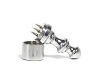 Cigar Punch Tool | Perfect, Smoother Draw Enhancer with Sharp Prongs for Piercing | Stainless Cutter Accessory Alternative & Cigar Pick | Made with The Finest Aluminum & Steel Prongs (Silver)