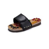 Massage Shoes Colorful Pebbles Foot Massage Slippers Reflexology Acupressure for Foot Care Relaxation Comfortable Multifunctional HMYH,Black,36