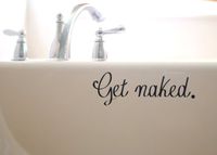 Get Naked Text Black Bathroom Silhouette Macbook Symbol Iphone Apple Ipad Decal Skin Sticker Laptop
