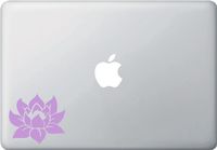Lotus Flower - Design 1 - (Color Varaiations Available) Macbook or Laptop Vinyl Decal (Lavender)