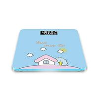Body Fat Scale Ultra Slim 25mm High Precision Digital Bathroom Scales Body Weight Scales Weighing Scale Easy to Read - Glass Postal Scales (Color : Blue)