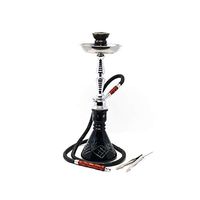 19 Inches Deezer Complete Hookah Set, Modern 1 Hose Hookah Kit with Hookah Accessories - Black Hookah Set