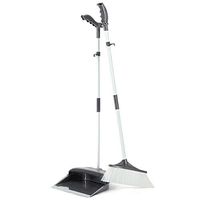 Broom and Dustpan With Long Handle Telescopic Up Non-stick Hair Extra Long Handle Multi-Function Broom And Dustpan Soft Brush Windproof Broom Set Home Kitchen Office Hospital Toilet Clean