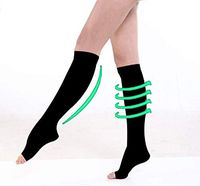 Compression Socks Women and Men,Stockings Open Toe Calf 20-30 mmHg Knee High