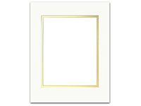 PA Framing, Double Layer Mat, 11 x 14 inches - White/Gold and White Cream Inner 