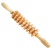 Jitnetiy Wooden Massage Roller Cellulite Sore Trigger Points with 9 Balls (1 Pack, White)