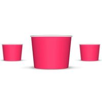 8 oz Paper Ice Cream Cups - 1,000 / Case (Pink)