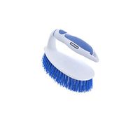 Superio Scrub Brush Flexible Stiff Bristles with Comfort Rubber Grip, Heavy Duty Scrubber for Kitchen, Bathroom, Shower, Sink, Carpet and Floor (Blue)