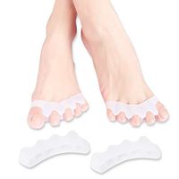 Silicone Toe Separators, Hammer Toe Hallux Valgus Crooked Toes Bunion Corrector For Men & Women, Use for Pedicure, Yoga & Running - 1 Pair