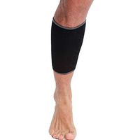 Neotech Care Calf Support Sleeve (1 Unit) - Elastic & Breathable Knitted Fabric - Muscle Pain Relief - Medium Compression - Black Color (Size M)