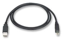 USB05-0010 - USB Cable, USB Type A Plug, USB Type B Plug, 3 m, 10 ft, USB 2.0, Black (Pack of 2)