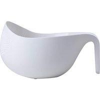 wuchenmin 3 in 1 Kitchen Strainer,Space Saver Large Plastic Washing Bowl and Strainer for Fruits Vegetable Cleaning Washing Mixing,White