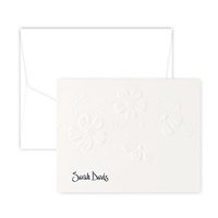 Personalized Blossom Note - Raised Ink (White)