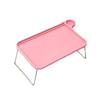 LLtidmsWL Sofa Bed Tray Table with Folding Legs Laptop Breakfast Bed Tray for Eating Studying Pink