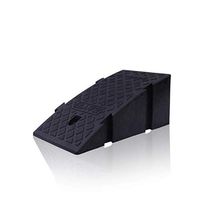 Stair Uphill Pad, Cushioned Bicycle Triangle Pad, Portable Plastic Can Be Combined Free Length Bar Club Threshold Car Ramp (Size: 25 45 19cm) (Color : Black)