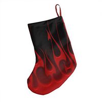 Christmas Decorations Stockings 18" Cool Red Flames Great Big Xmas Socks for Home Decor