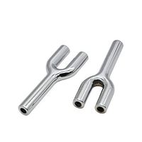 Metal Two Hose Snuff Tube Snorters Double Tube Sniffer (2 pcs)