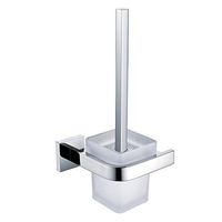Leyden TM Bathroom Wall Mounted Toilet Brush Holder Set Handle with Holder Wall Mount, Stainless Steel Chrome Finish