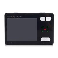 ALLIPLUSER 3.5 Inch Portable Digital Magnifier,2-24X Zoom Handheld Electronic Reading Aid for Low Vision,15 Color Modes, Chargeable,Image Freeze