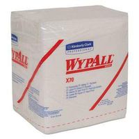 WypAll X70 Wipers, 1/4 Fold, 12 1/2 X 12, White, 76/Pack, 12 Packs/Carton