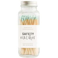Sweet Water Decor Mint Safety Matches - Glass Jar | 60 Strike On Bottle Matches Vintage Matches Home Decor Candle Accessory Mint Tip