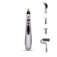 5 Massage Heads 9 Gears Electronic Meridian Acupuncture Energy Pen Laser Pulse Therapy Pain Relief Massager Pen Health Care