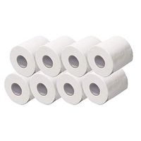 Papafix 8 Roll/Pack Roll Paper Toilet Paper Smooth Soft white Toilet Paper Rolls, 8 count