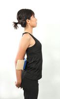 Spine Stretching Lumbar Support - Wooden Back Flex & Posture Alignment Device (Black)
