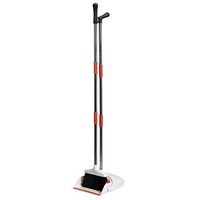 Xigeapg Broom and Dustpan Kit Upright Stand-Up Dustpan with Retractable Broom Easy to Clean and Easy to Assemble perfect for Home Kitchen Office Playroom Halls and More.