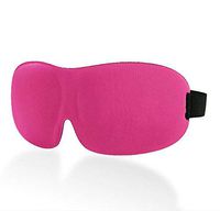 Easyinsmile Sleep Eye Mask Blindfold 3D Contoured Cup Eyemask with Earplugs for Men and Woman Sleeping in Traveling Airplane Office and School (Hot Pink)