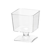 Party Essentials Miniware Mini Plastic Appetizer/Dessert Cups, Clear