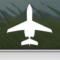 Hawker Beechcraft 850XP Jet White Sticker Laptop Vinyl White Decal