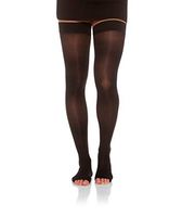 Jomi Compression, Unisex, Thigh High Stockings Collection, 15-20mmHg Sheer Open Toe 152 (Large, Black)