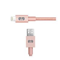 PureGear Braided Metallic Charge - Sync Cable for Apple Lightning Devices - 9" - Rose Gold