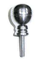 JWL (1) Cane Walking Stick Handle Shift Knob Ball Style Cast Aluminum with Threaded Rod Connector