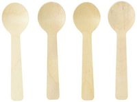 Leafware Tasting Spoon (100 Pack), 4", Natural