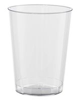 Exquisite 120 Count 10 Oz. Elegant Clear Plastic Cups - Bulk Pack Disposable Party Wedding Tumblers