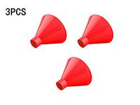 ZAILHWK Round Ice Scraper,3pcs Windshield Snow Removal Tool Frost Removal Funnel for Car Window Glass Cleaning Tool,Red