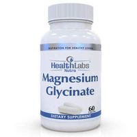 Health Labs Nutra Magnesium Glycinate Supplement (400 mg) Non-GMO, Gluten Free, Vegan | Natural Mood Enhancer, Helps Relieve Stress | Made in The USA | 60 Capsules
