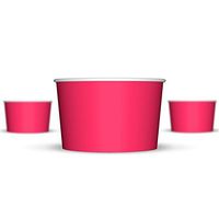 20 oz Paper Ice Cream Cups - 600 / Case (Pink)