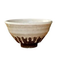 Home big wrist Bowl cutlery retro coarse ceramic tableware, ceramic glaze home salad rice porridge face 5.5 inch bowl kitchen restaurant gift Decorative hotel retro soup bowl (Color : Flowing Glaze)