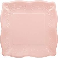 Pink Embossed Paper Plates, 24 ct
