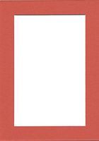 Pack of (5) 5x7 Acid Free White Core Picture Mats Cut for 4x6 Pictures in Orange