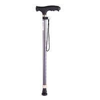 Gray Walker Crutches Aluminum Alloy Telescopic Adjustment with Light Anti-Slip Elderly Support Three-Purpose MUMUJIN