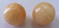 Yellow Jade Stone Exercise Massager Helath Ball