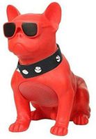 Mingyuan CH-M10 Bulldog Head Rotatable Wireless Bluetooth Speaker Support TF Card Stereo System/FM Radio for TV Computer Phone Desktop (Red)